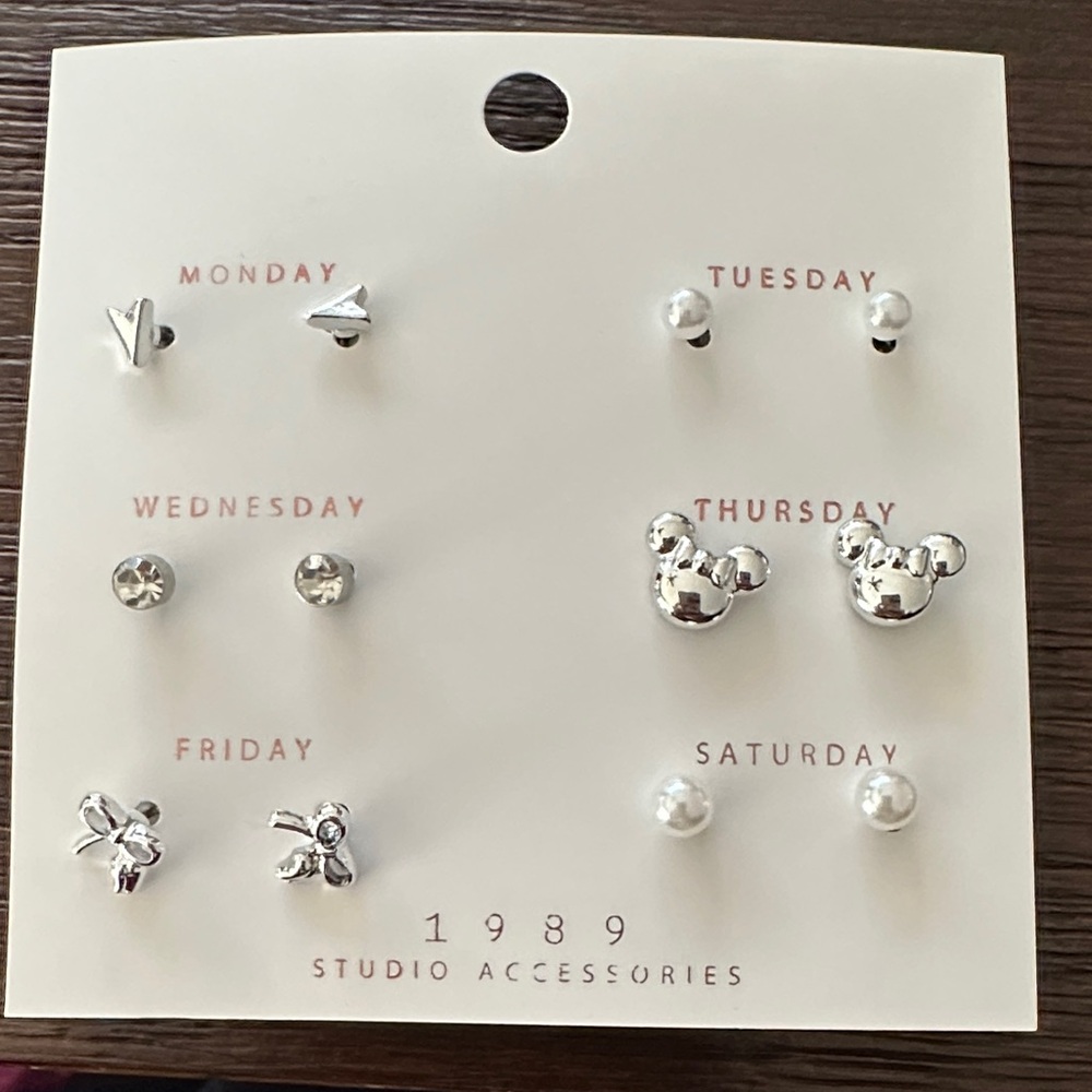 Silver Kids Earrings Set
